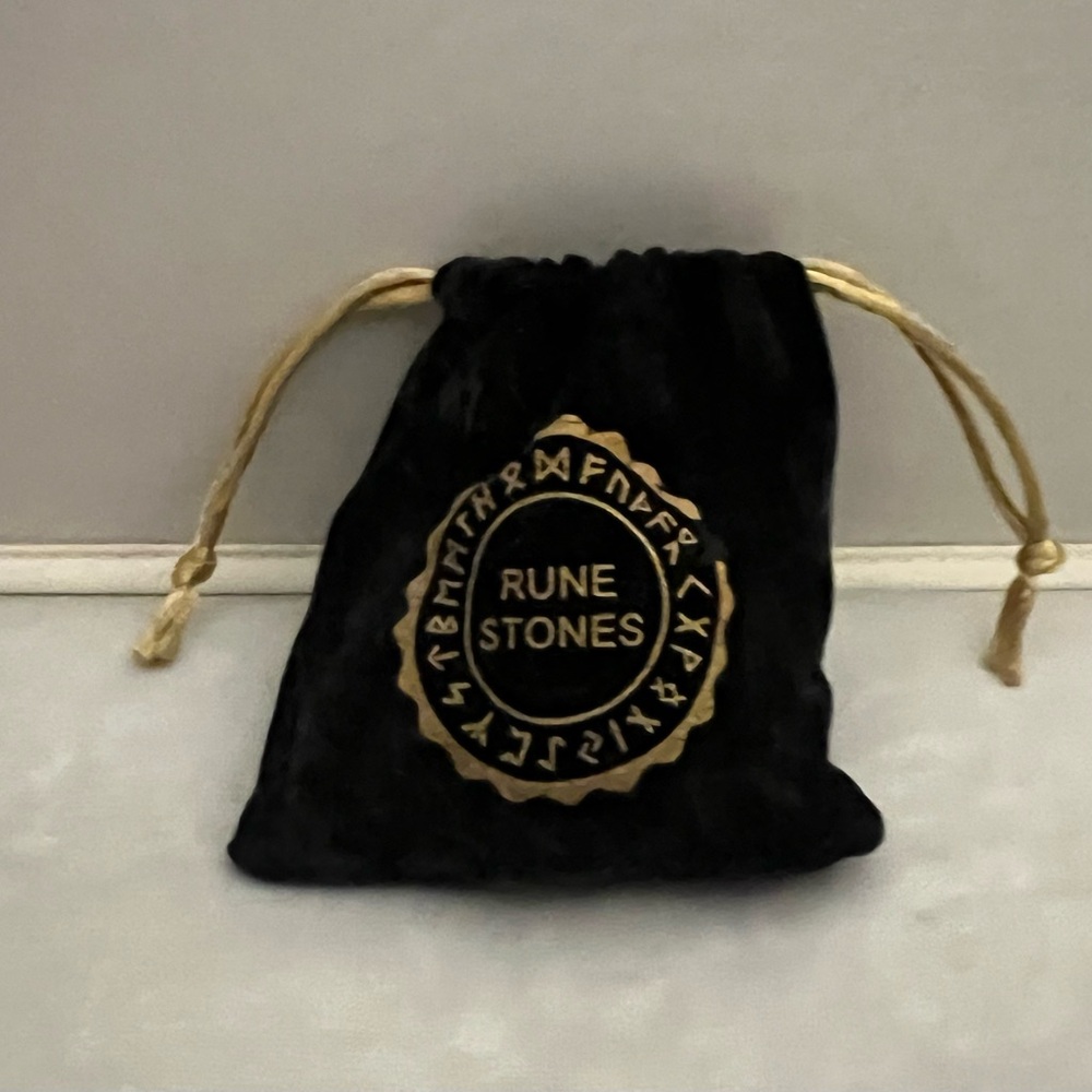 Rune Stone Set includes 25 black polished stones